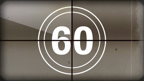 Old Style Film Countdown 60 Seconds V1