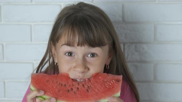 Sweet watermelon in hands.