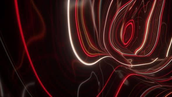 3d Render, Abstract Topographic Animation Background, Fluorescent Ultraviolet Light, Glowing Neon