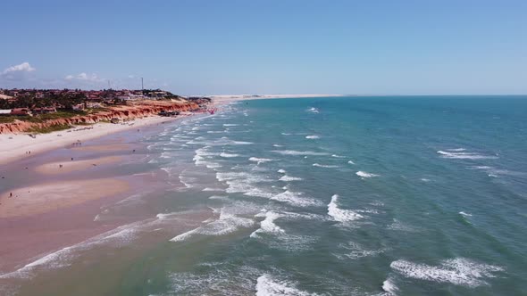 Northeast Brazil. Canoa Quebrada Beach at Ceara state.