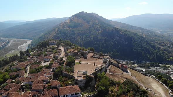 Berat Albania Aerial Cityscape Views