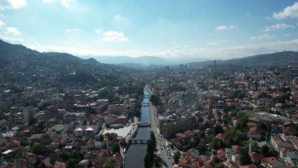 Miljacka River On Sarajevo