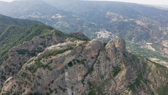 Aerial view of Tre Pizzi Mount in Calabria, Italy.