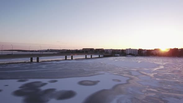 The Frozen Sea in the City of Helsinki