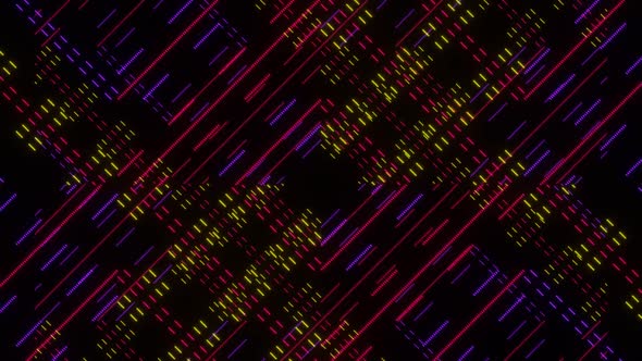 Floating Neon Pixel Background Vj Loop 02