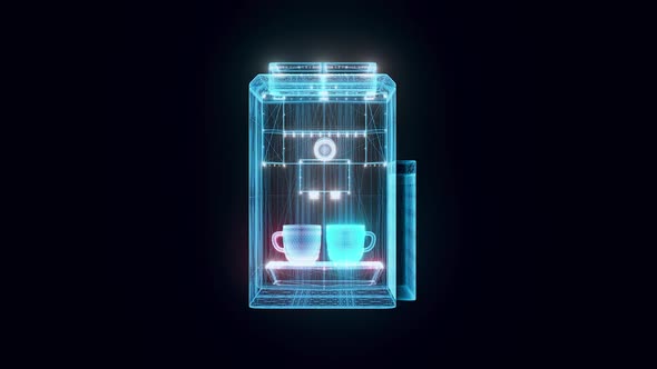 Coffee Machine Hologram Rotating Hd