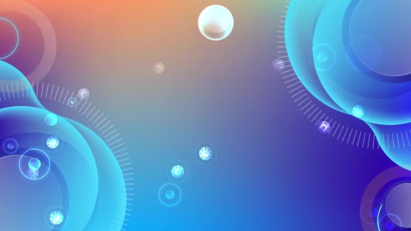 Gradient Futuristic Style Moving Circles Animated Background Loop