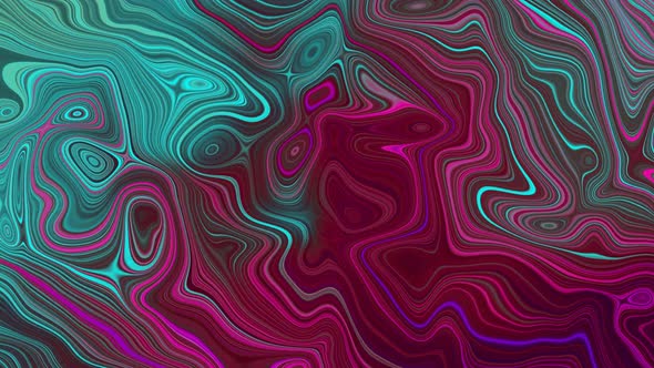 Cyan Pink Line Wavy Marble Liquid Animated Background