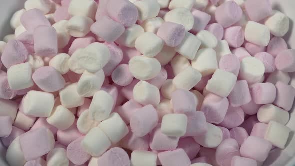 Marshmallows Candies Poured Into Bowl