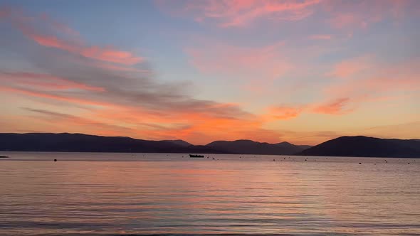 Timelapse by the River Clyde at Sunset in Scotland