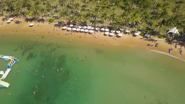 Aerial View of Exquisite Tropical Beach Resort with Scenic Sorroundings
