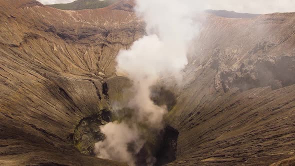 Active Volcano Bromo Mountain of Indonesia West Java