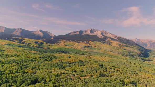 Aspens turning on Kebler Pass, Colorado