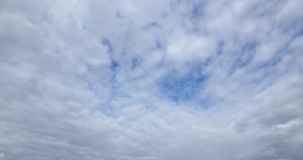 Clouds On Blue Timelapse Background