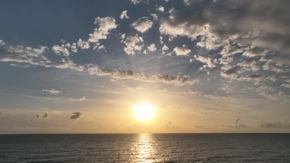 Cloudy Sunset at Sea Turkey Alanya 4 K