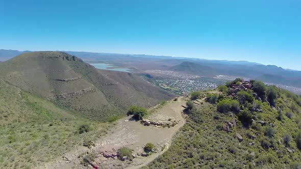 Aerial footage of Graaff-Reinet