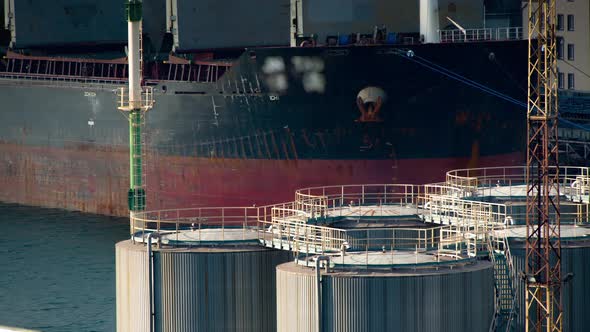 Modern Container Ship on Terminal