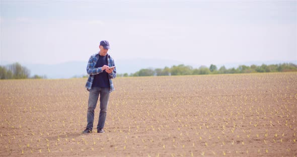 Portrait of Agriculture Farmer Working at Farm