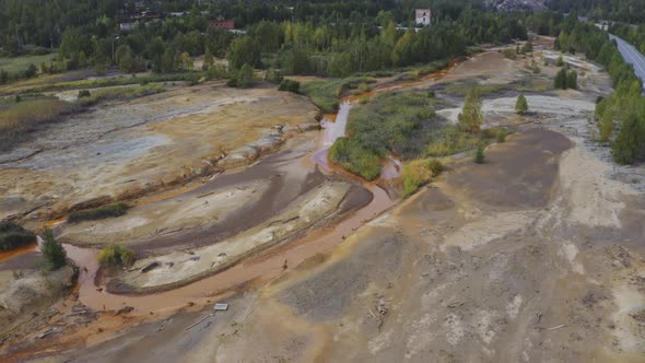 Land Flooded with Industrial Waste