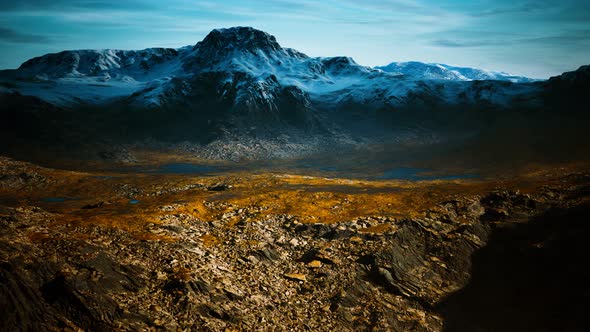 Polar Ural Mountain and Fields