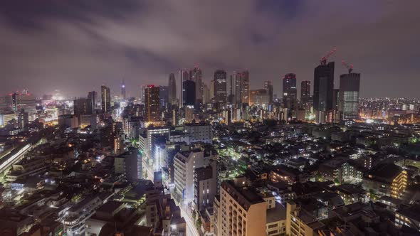 Time Lapse of the incredible skyline of Shinjuku in Tokyo Japan