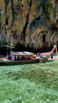 Luxury Longtail Boat in Krabi Thailand Koh Hong Island Trip at the Tropical Island 4 Island Trip in