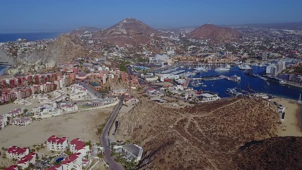 Done footage of the harbor in Cabo San Lucas, Mexico.