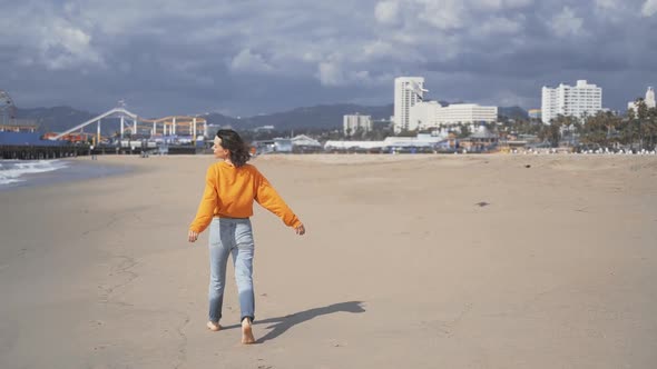 Happy girl on the beach