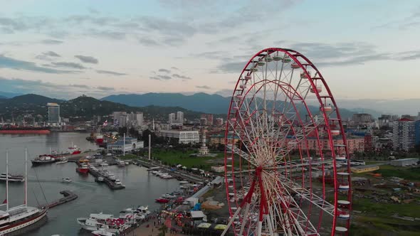 Ferris Wheel at Seaside Area of Batumi