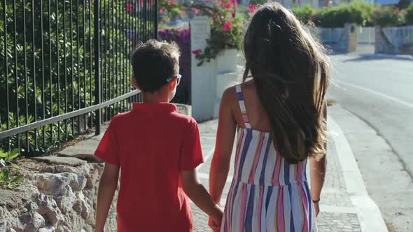 Cheerful Children Enjoying Weekend Outdoor