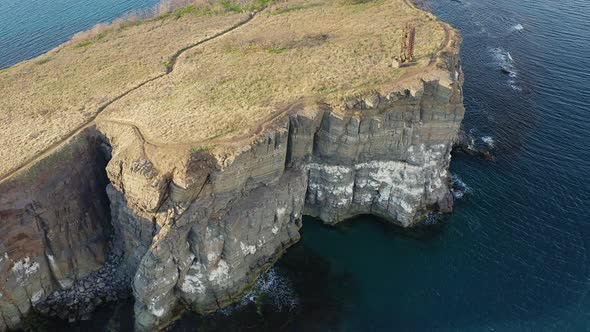 Sea Coast with Beautiful High Cliffs