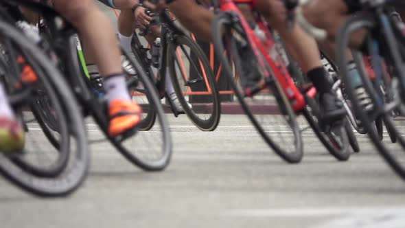 Men racing in a road bike bicycle race.