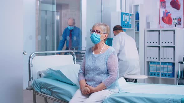 Portrait of Elderly Lady in Hospital