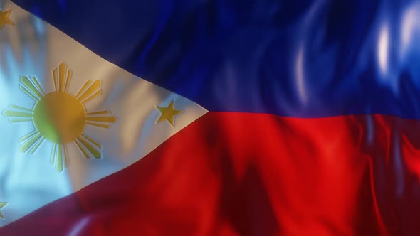 Philippines Flag with Edge Bump