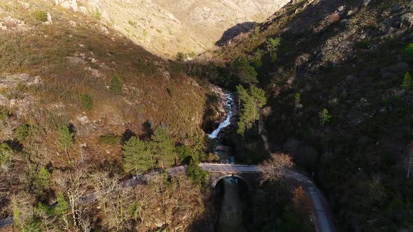 Flying Over Mountain Gorge