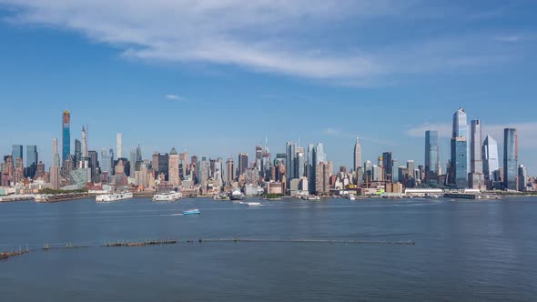 Midtown Manhattan and Hudson Yards Skyline Day