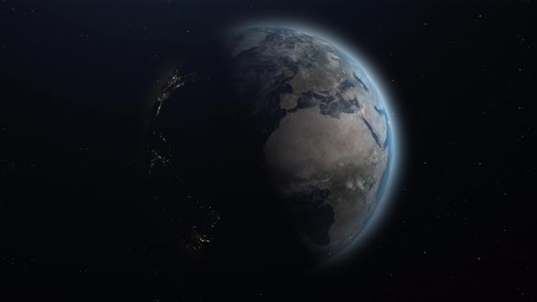 Globe Of The Earth Rotates
