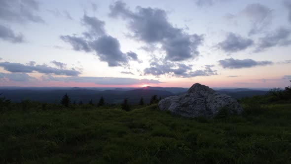 Summer Evening Sunset At Spruce Knob - Time Lapse - Monongahela National Forest - West Virginia