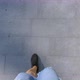 Man Walking On The Street Pov Slow Motion - VideoHive Item for Sale