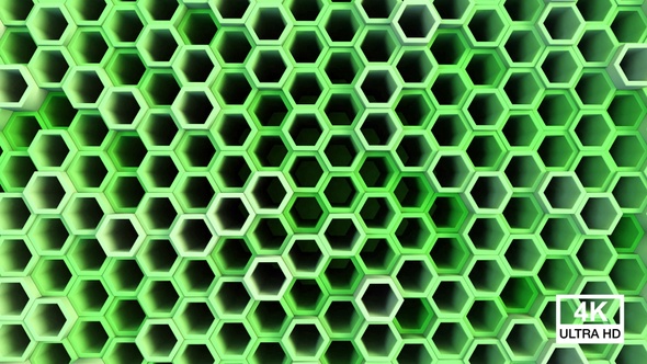 Honeycomb Hexagon Background Green