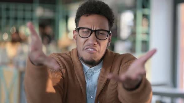 Portrait of Angry African Man Arguing Shouting