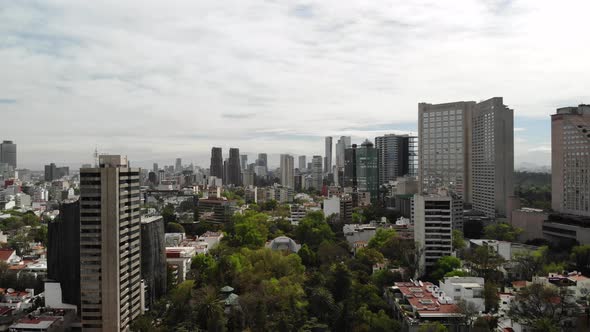 Aerial View Over Parque Lincoln in Polanco