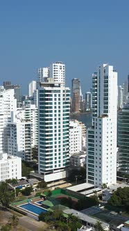 The Cartagena Colombia Aerial Vertical View