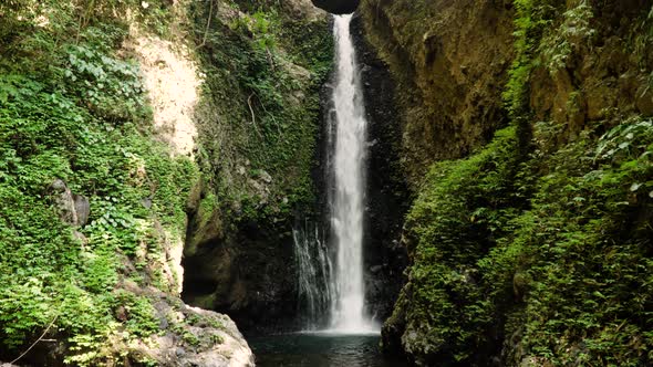 Beautiful Tropical Waterfall.