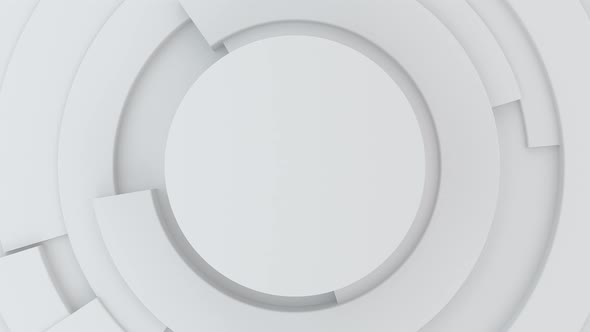 Circle white Hi-tech background with rotating parts