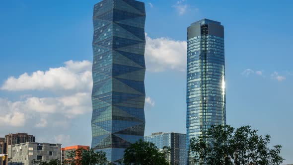 Time lapse of cityscape in nanjing city