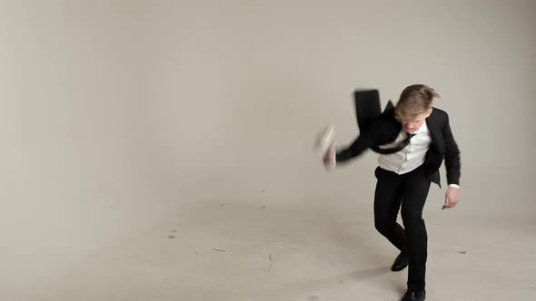 Guy In An Empty Room With White Walls.