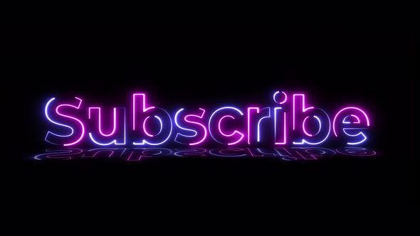 Subscribe Neon Background 4K_