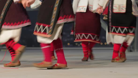 Macedonian Traditional Folklore Dancers Perform in Northern Macedonia