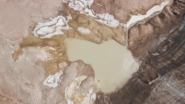 Aerial Landscape of Mountain Lake in Kazakhstan